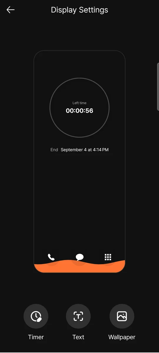 Display settings preview
